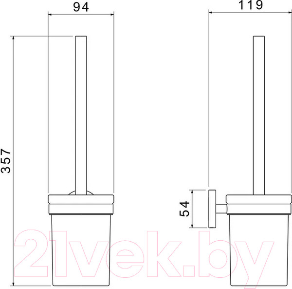 Изображение товара Ершик для унитаза Aquatek Европа AQ4110CR