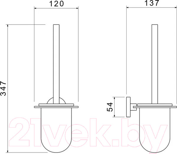 Изображение товара Ершик для унитаза Aquatek Оберон AQ4210CR