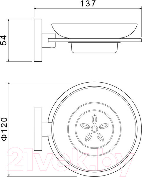 Изображение товара Мыльница Aquatek Оберон AQ4203BG (золото)