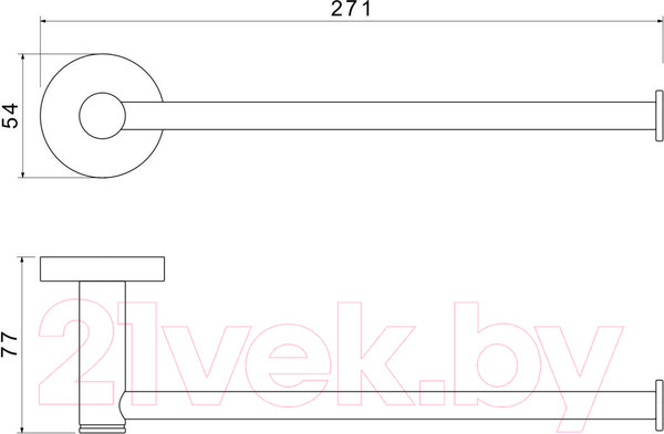Изображение товара Держатель для полотенца Aquatek Европа AQ4119BG (золото)