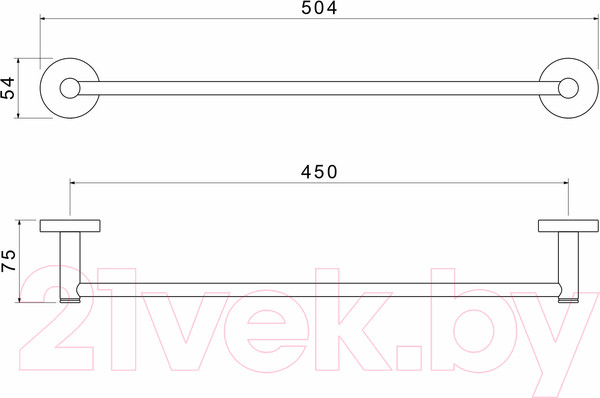 Изображение товара Держатель для полотенца Aquatek Европа AQ4120CR