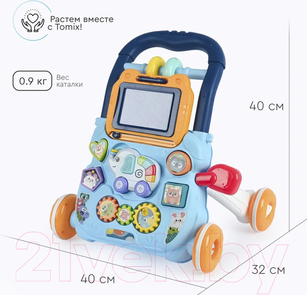Изображение товара Ходунки-каталка Tomix Elephant / HE0810 (Blue)