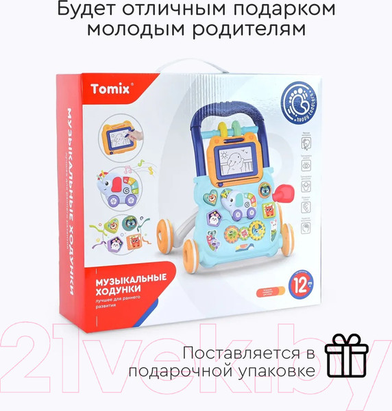 Изображение товара Ходунки-каталка Tomix Elephant / HE0810 (Blue)