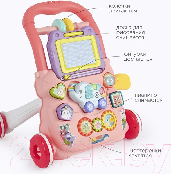 Изображение товара Ходунки-каталка Tomix Elephant / HE0811 (Pink)