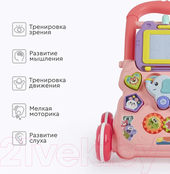 Изображение товара Ходунки-каталка Tomix Elephant / HE0811 (Pink)