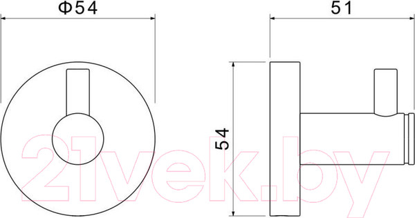 Изображение товара Крючок для ванной Aquatek Европа AQ4101BG (золото)
