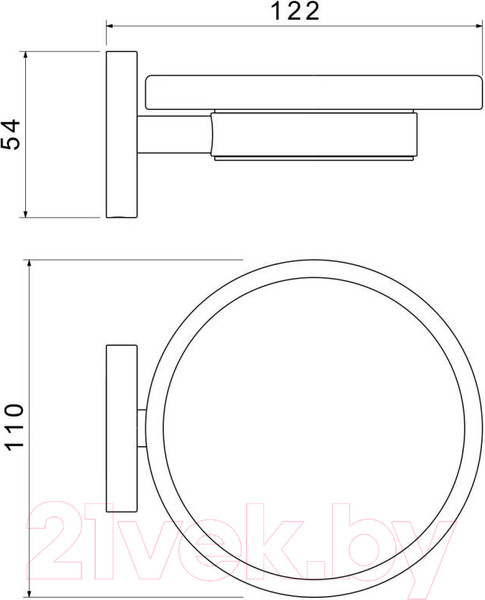 Изображение товара Мыльница Aquatek Европа AQ4103BGM (черный хром)