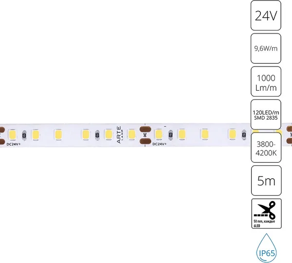 Изображение товара Светодиодная лента Arte Lamp Aqua Tape A2412008-05-4K
