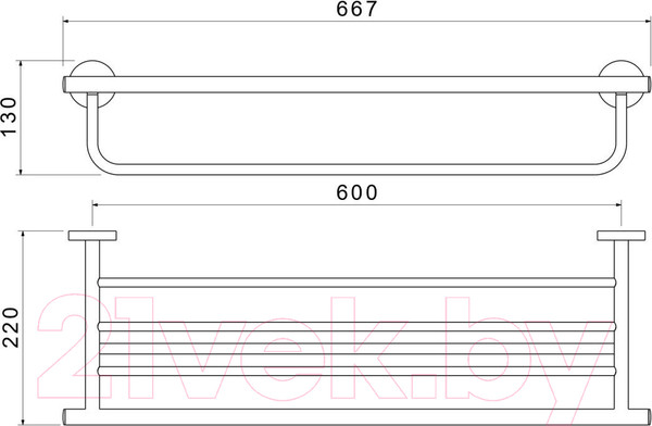 Изображение товара Полка для полотенца Aquatek Оберон AQ4215CR