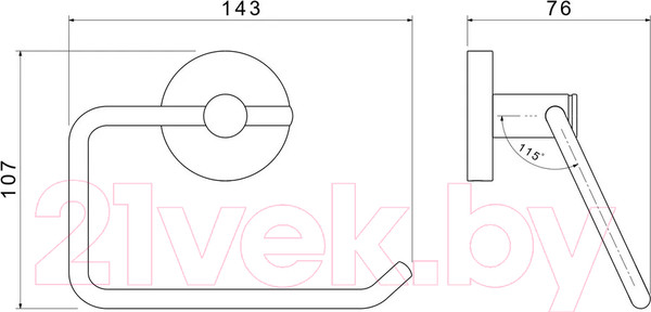 Изображение товара Держатель для туалетной бумаги Aquatek Европа AQ4118BGM (черный хром)