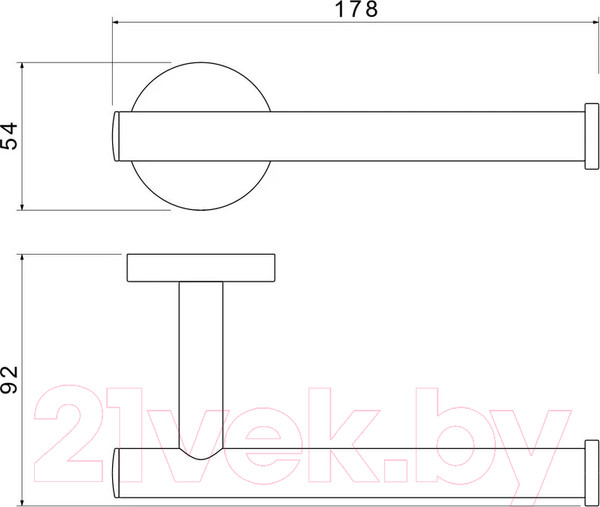 Изображение товара Держатель для туалетной бумаги Aquatek Оберон AQ4208MB (черный матовый)