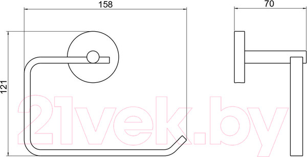 Изображение товара Держатель для туалетной бумаги Aquatek Бетта AQ4608CR