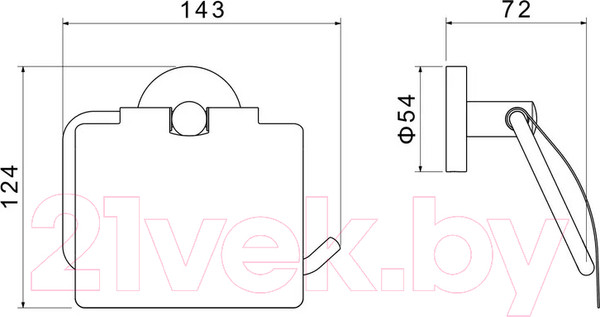 Изображение товара Держатель для туалетной бумаги Aquatek Оберон AQ4209CR