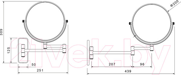 Изображение товара Зеркало косметическое Aquatek AQ4911CR