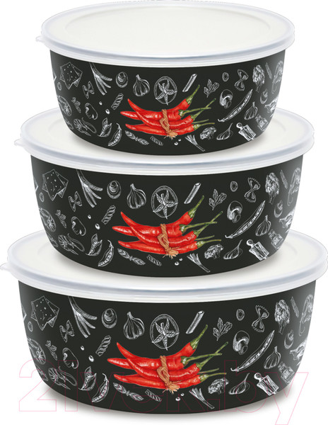 Изображение товара Набор мисок Appetite Chilli 1DM47PL (3шт)