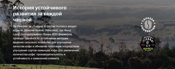 Изображение товара Кофе в зернах Lavazza La Reserva de Tierra Humeco Bio-Organic Espresso Blend (1кг)