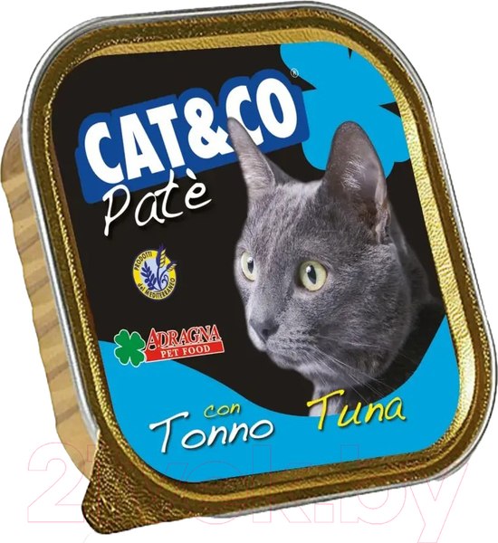 Изображение товара Влажный корм для кошек Adragna Cat&Co паштет из тунца (100г)