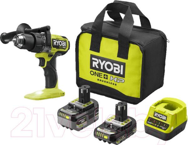 Изображение товара Аккумуляторная дрель-шуруповерт Ryobi One + RPD18X-2C52S / 5133005527
