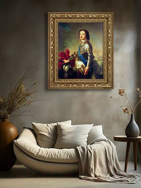Изображение товара Картина Декарт Портрет Петра Первого 8Л3777 (в раме)