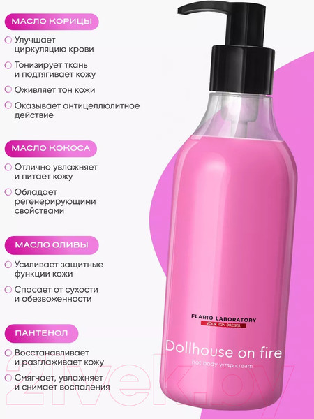 Изображение товара Крем для тела Flario Laboratory Dollhouse on Fire для обертывания (250мл)