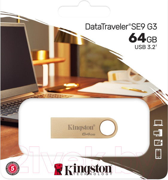 Изображение товара USB flash накопитель Kingston DataTraveler SE9 G3 64GB (DTSE9G3/64GB)