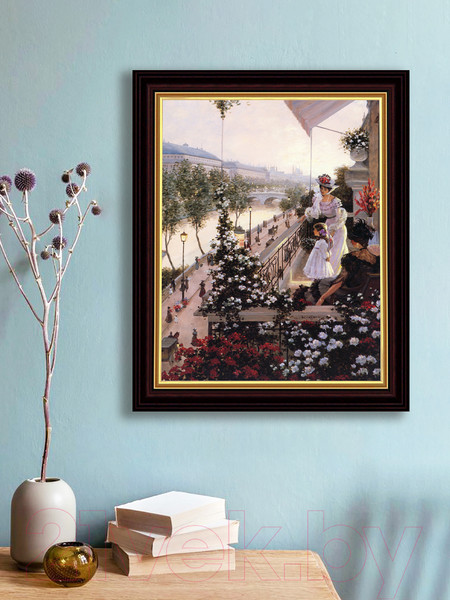 Изображение товара Картина Декарт Цветочный балкон 8Л0776 (в раме)