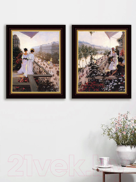 Изображение товара Картина Декарт Цветочный балкон 8Л0776 (в раме)