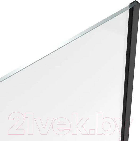 Изображение товара Стеклянная шторка для ванны Teymi Timo 60x140 / T00271 (прозрачное стекло/черный хром)