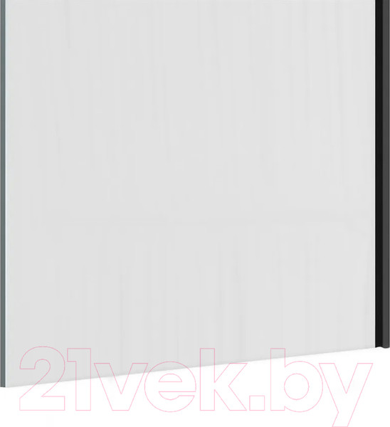 Изображение товара Стеклянная шторка для ванны Teymi Timo 60x140 / T00271 (прозрачное стекло/черный хром)
