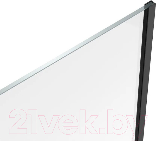 Изображение товара Стеклянная шторка для ванны Teymi Timo 70x140 / T00274 (прозрачное стекло/черный матовый)