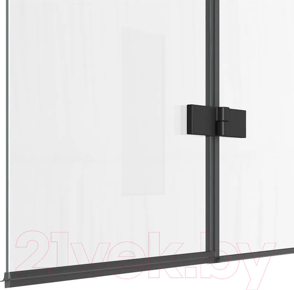 Изображение товара Стеклянная шторка для ванны Teymi Anni 80x140 / T00277 (прозрачное стекло/черный матовый)