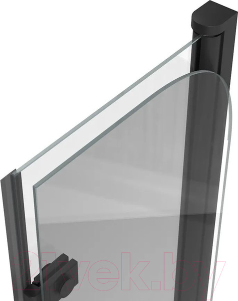 Изображение товара Стеклянная шторка для ванны Teymi Anni 80x140 / T00277 (прозрачное стекло/черный матовый)