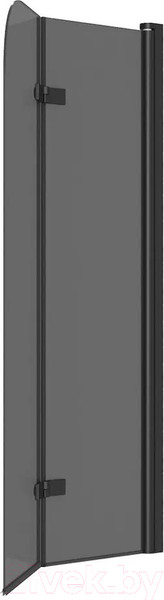 Изображение товара Стеклянная шторка для ванны Teymi Anni S 80x140 / T00278 (тонированное стекло/черный матовый)