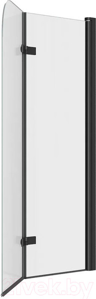 Изображение товара Стеклянная шторка для ванны Teymi Anni 100x140 / T00280 (прозрачное стекло/черный матовый)
