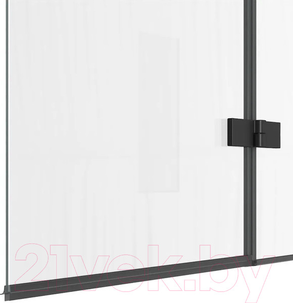 Изображение товара Стеклянная шторка для ванны Teymi Anni 100x140 / T00280 (прозрачное стекло/черный матовый)