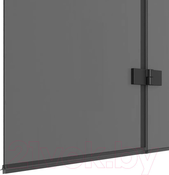 Изображение товара Стеклянная шторка для ванны Teymi Anni S 100x140 / T00281 (тонированное стекло/черный матовый)