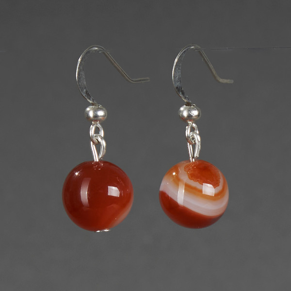 Изображение товара Серьги Wolves Элитный Агат 40779 №1 (оранжевый)