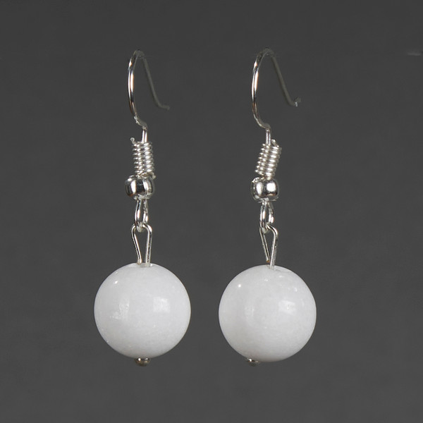 Изображение товара Серьги Wolves Элитный Агат 40792 №2 (белый)