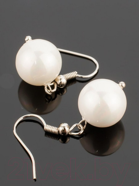 Изображение товара Серьги Wolves Элитный Агат 40792 №2 (белый)