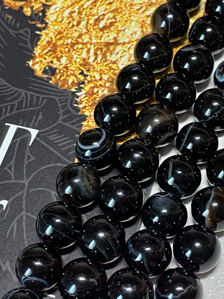 Изображение товара Серьги Wolves Элитный Агат 40795 №1 (черный)