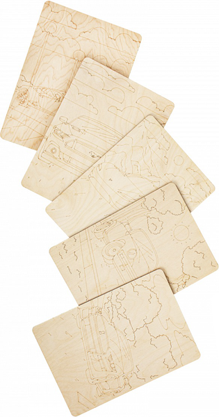 Изображение товара Набор досок для выжигания Mega Toys Машинки с пейзажем / МТ02629