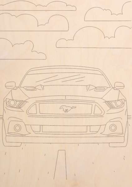 Изображение товара Набор досок для выжигания Mega Toys Машинки с пейзажем / МТ02629