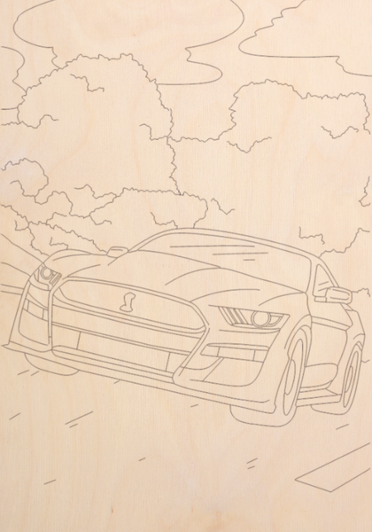 Изображение товара Набор досок для выжигания Mega Toys Машинки с пейзажем / МТ02629