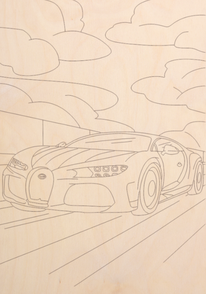 Изображение товара Набор досок для выжигания Mega Toys Машинки с пейзажем / МТ02629