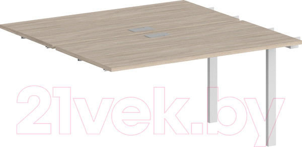 Изображение товара Комплект столов модульных Norden 120x123.8x75 / SG.211.OL.63.WH (белый/дуб светлый)