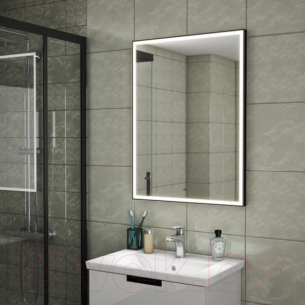 Изображение товара Зеркало Teymi Helmi Black Edition 60x80 / T20303IR (подсветка, сенсор на взмах)