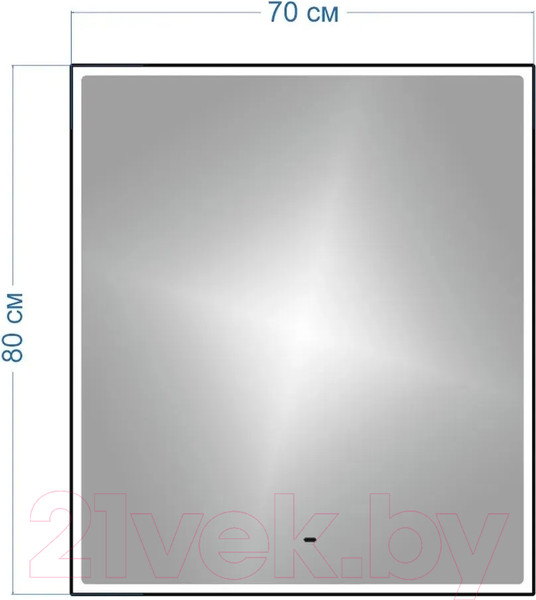 Изображение товара Зеркало Teymi Helmi Black Edition 70x80 / T20304IR (подсветка, сенсор на взмах)