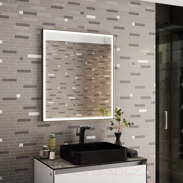 Изображение товара Зеркало Teymi Helmi Black Edition 70x80 / T20304IR (подсветка, сенсор на взмах)