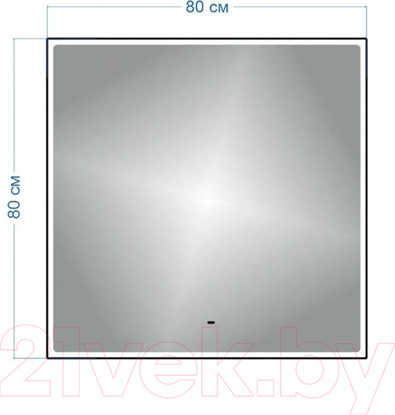 Изображение товара Зеркало Teymi Helmi Black Edition 80x80 / T20305IR (подсветка, сенсор на взмах)