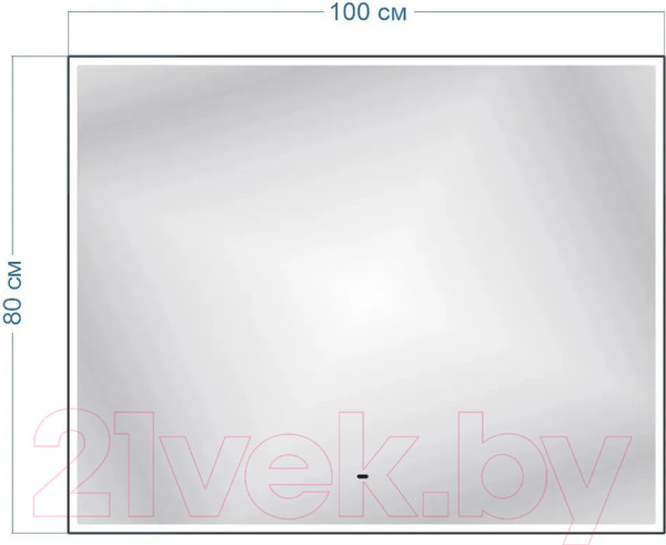 Изображение товара Зеркало Teymi Helmi Black Edition 100x80 / T20306IR (подсветка, сенсор на взмах)